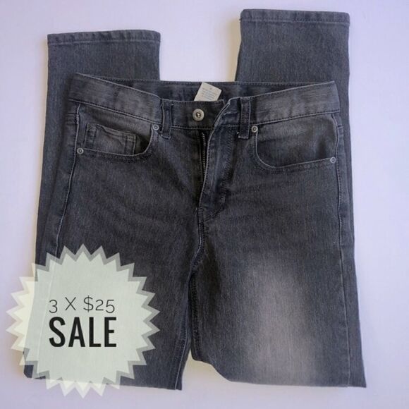 3/$25 BOYS FADED GLORY GRAY JEANS SIZE 12 - Picture 1 of 7